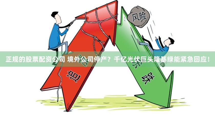 正规的股票配资公司 境外公司停产？千亿光伏巨头隆基绿能紧急回应！